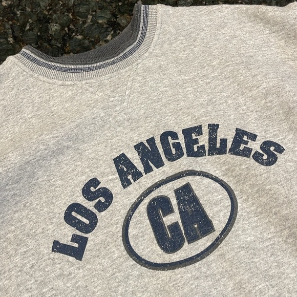 Vintage Diport Grey Pull Over Sweatshirt - Large - Los Angeles CA logo on front - Picture 2 of 6